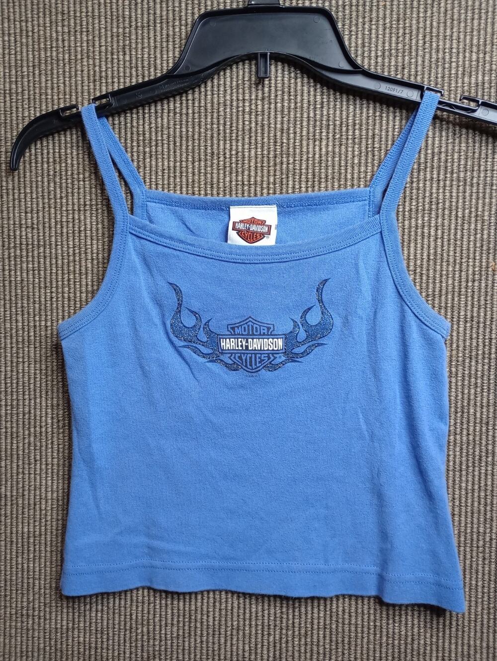 Vintage y2k Harley Davidson Square Neck Cami Tank TOp Shirt Small biker HD